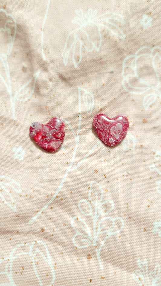 Trippy Heart Small Stud Earrings
