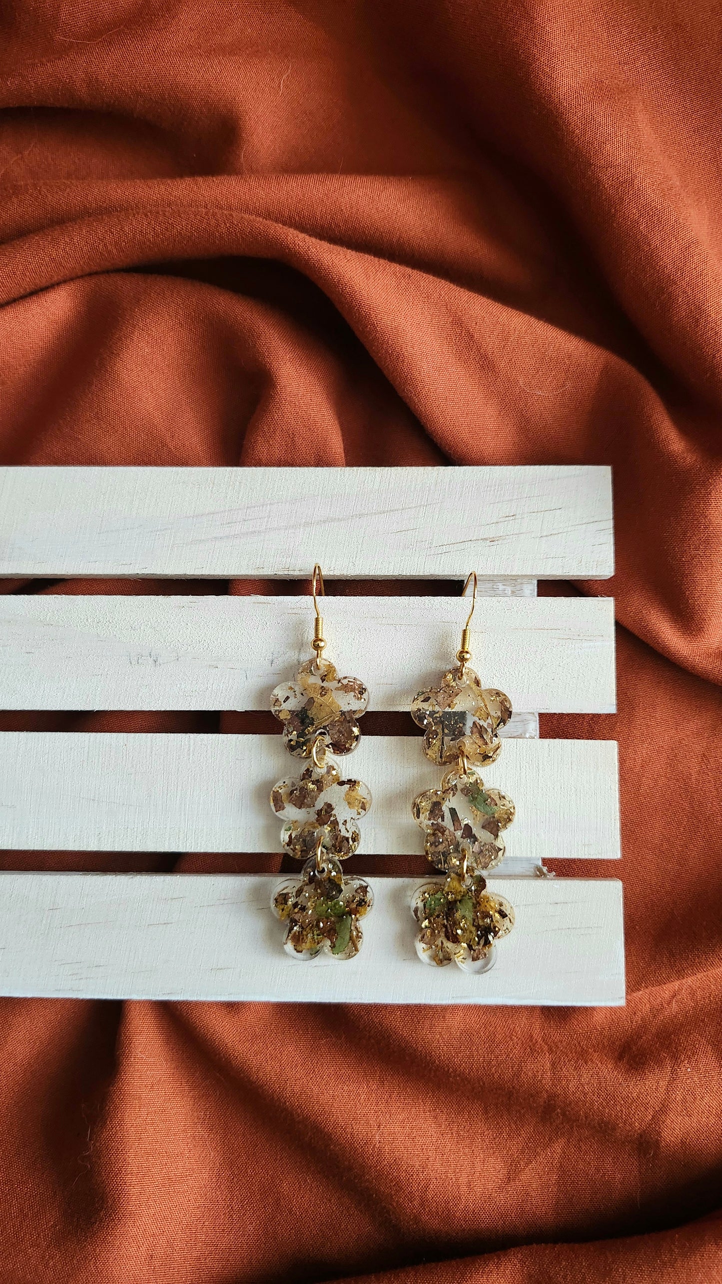 Backyard Leaves Flower Trio