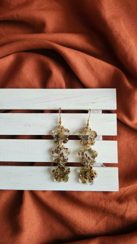 Backyard Leaves Flower Trio