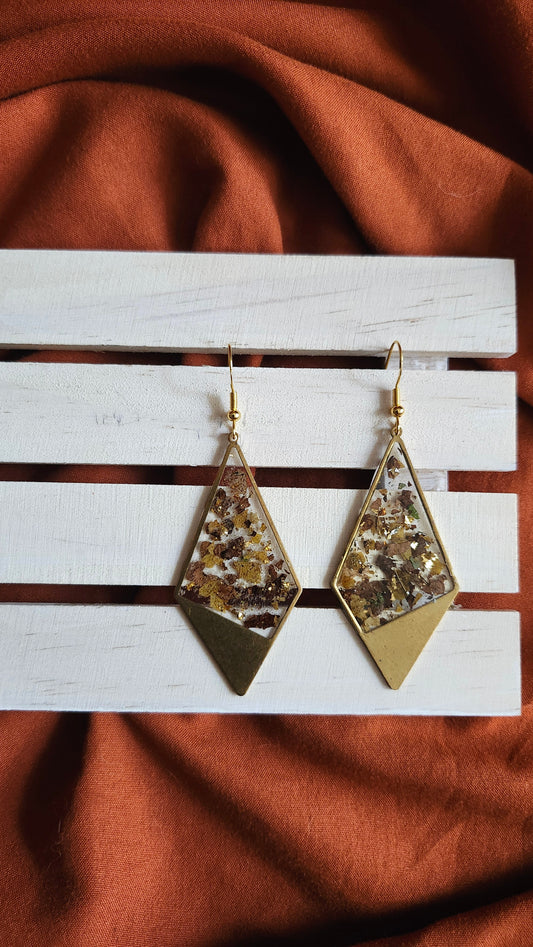 Backyard Leaves Diamond Dangle