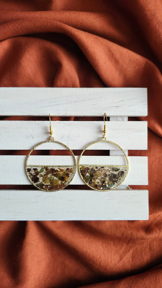 Backyard Leaves Large Circles